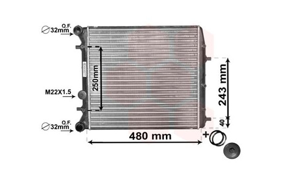 Radiator, engine cooling *** IR PLUS *** 76002005 International Radiators Plus
