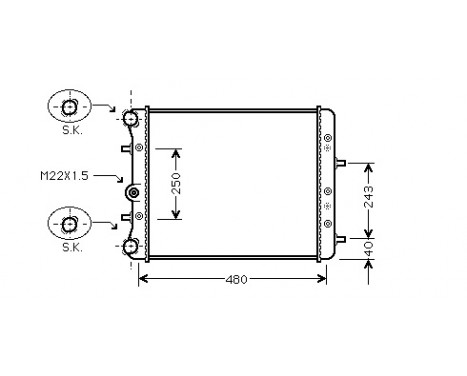 Radiator, engine cooling *** IR PLUS *** 76002005 International Radiators Plus, Image 2