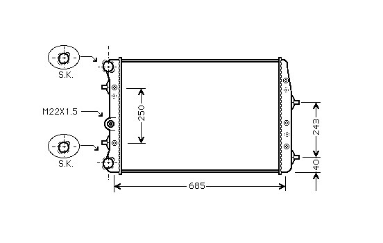 Radiator, engine cooling *** IR PLUS *** 76002010 International Radiators Plus, Image 2
