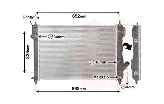 Radiator, engine cooling *** IR PLUS *** 81002087 International Radiators Plus, Image 2