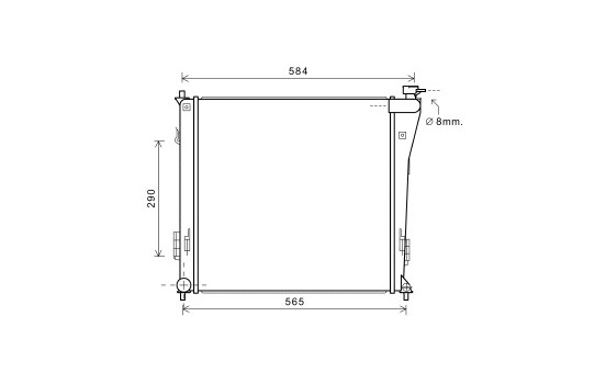 Radiator, engine cooling *** IR PLUS *** 82002303 International Radiators Plus, Image 2