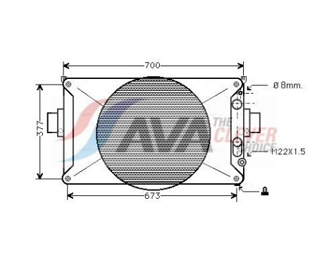 Radiator, engine cooling IV2035 Ava Quality Cooling