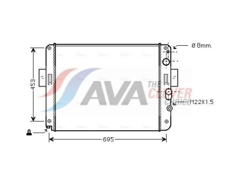 Radiator, engine cooling IV2061 Ava Quality Cooling
