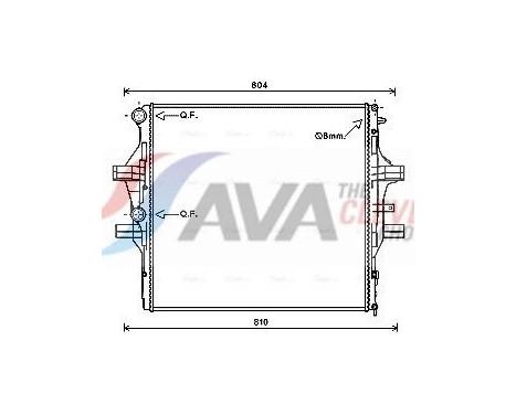 Radiator, engine cooling IV2125 Ava Quality Cooling