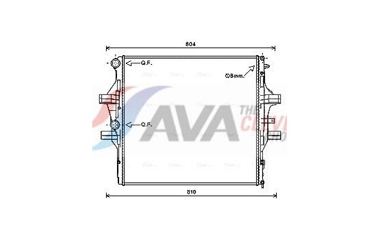 Radiator, engine cooling IV2125 Ava Quality Cooling