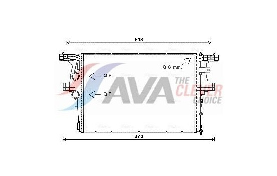 Radiator, engine cooling IV2126 Ava Quality Cooling