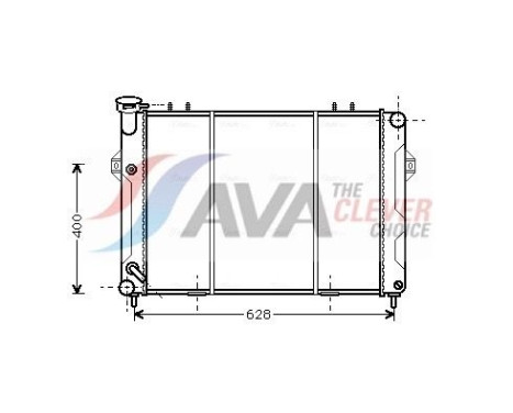 Radiator, engine cooling JE2008 Ava Quality Cooling