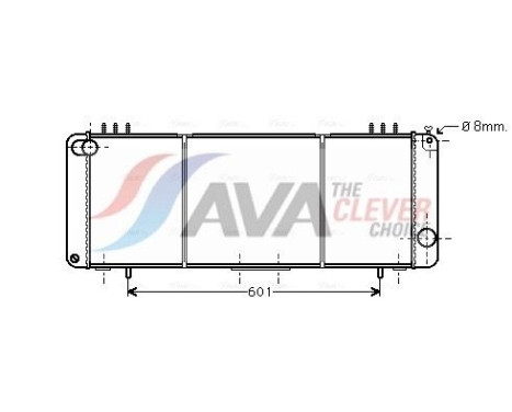 Radiator, engine cooling JE2016 Ava Quality Cooling