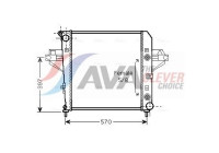Radiator, engine cooling JE2043 Ava Quality Cooling