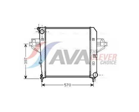 Radiator, engine cooling JE2046 Ava Quality Cooling