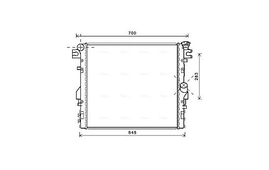 Radiator, engine cooling JE2052 Ava Quality Cooling