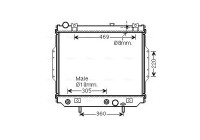 Radiator, engine cooling JE2071 Ava Quality Cooling