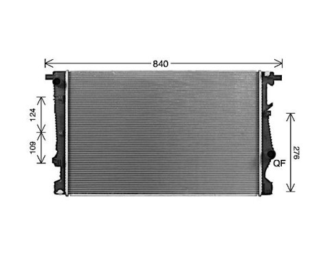 Radiator, engine cooling JE2080 Ava Quality Cooling