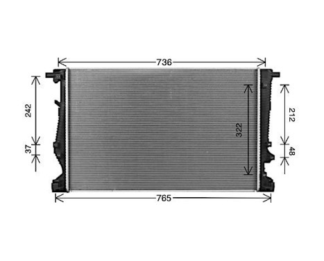 Radiator, engine cooling JE2080 Ava Quality Cooling, Image 2