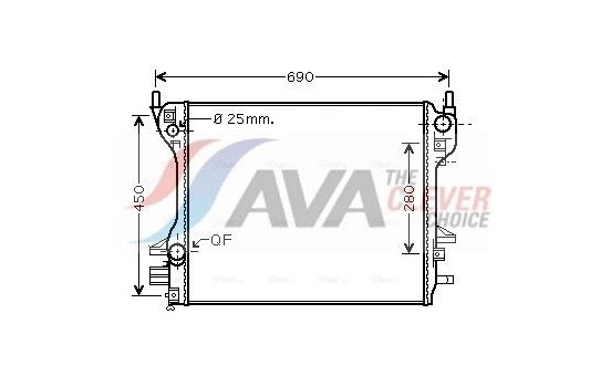 Radiator, engine cooling JR2040 Ava Quality Cooling