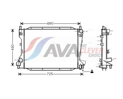 Radiator, engine cooling JRA2035 Ava Quality Cooling