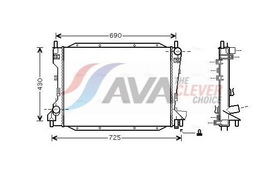Radiator, engine cooling JRA2035 Ava Quality Cooling