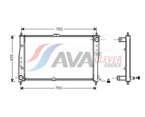 Radiator, engine cooling KA2018 Ava Quality Cooling