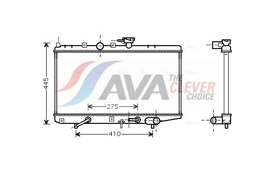 Radiator, engine cooling KA2034 Ava Quality Cooling