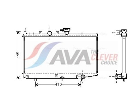 Radiator, engine cooling KA2050 Ava Quality Cooling