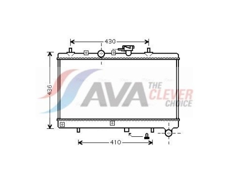 Radiator, engine cooling KA2054 Ava Quality Cooling