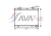 Radiator, engine cooling KA2055 Ava Quality Cooling