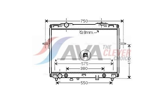 Radiator, engine cooling KA2057 Ava Quality Cooling