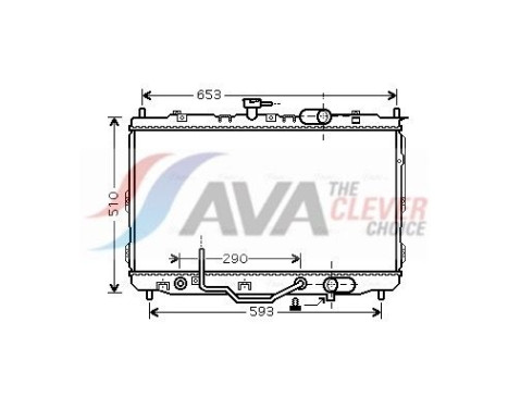Radiator, engine cooling KA2073 Ava Quality Cooling