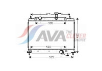 Radiator, engine cooling KA2079 Ava Quality Cooling