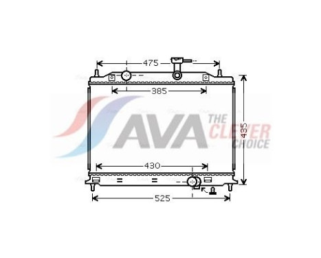 Radiator, engine cooling KA2079 Ava Quality Cooling