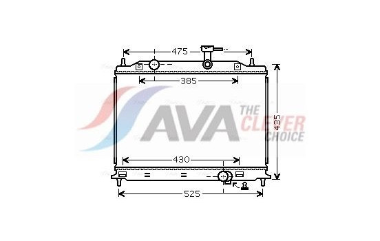 Radiator, engine cooling KA2079 Ava Quality Cooling