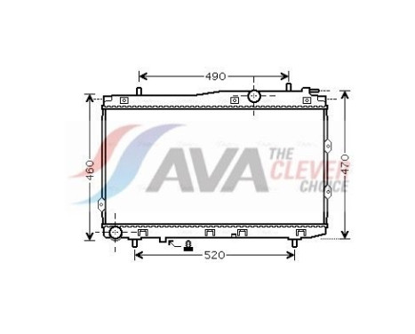 Radiator, engine cooling KA2086 Ava Quality Cooling