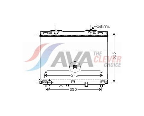 Radiator, engine cooling KA2127 Ava Quality Cooling