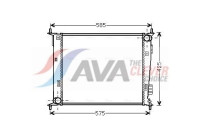 Radiator, engine cooling KA2135 Ava Quality Cooling