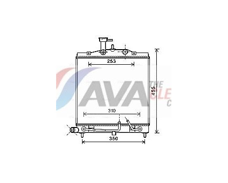 Radiator, engine cooling KA2163 Ava Quality Cooling