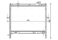 Radiator, engine cooling KA2180 Ava Quality Cooling