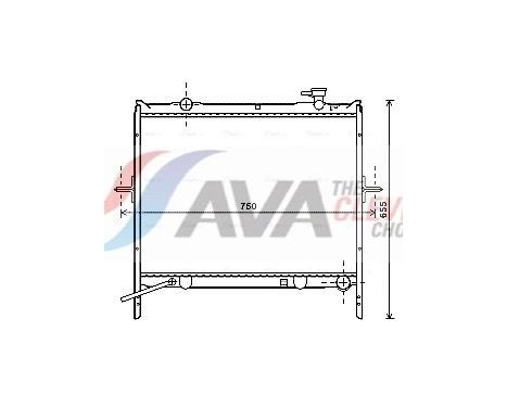 Radiator, engine cooling KA2180 Ava Quality Cooling