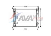 Radiator, engine cooling KA2185 Ava Quality Cooling