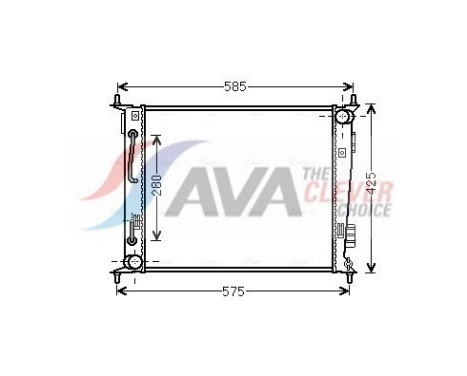 Radiator, engine cooling KA2185 Ava Quality Cooling