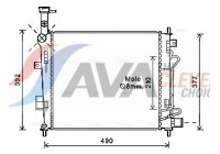 Radiator, engine cooling KA2190 Ava Quality Cooling