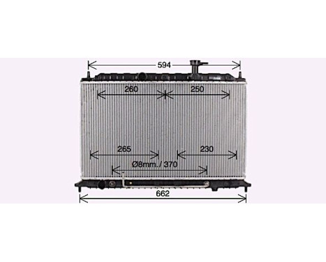 Radiator, engine cooling KA2300 Ava Quality Cooling