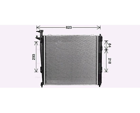 Radiator, engine cooling KA2304 Ava Quality Cooling, Image 2