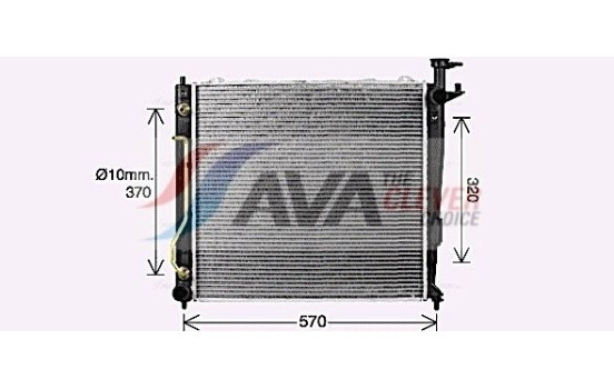 Radiator, engine cooling KA2304 Ava Quality Cooling, Image 2