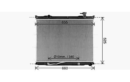 Radiator, engine cooling KA2337 Ava Quality Cooling