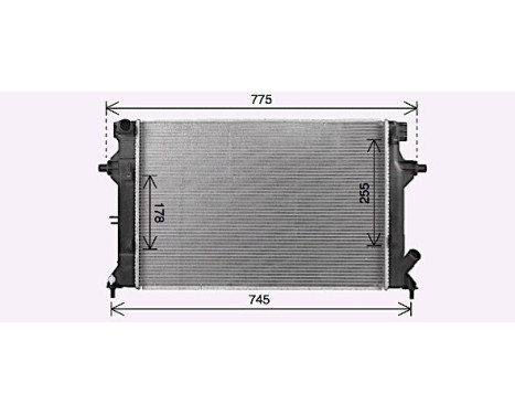 Radiator, engine cooling KA2340 Ava Quality Cooling