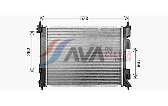 Radiator, engine cooling KA2344 Ava Quality Cooling