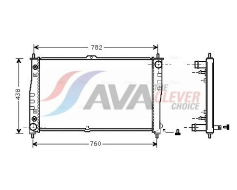 Radiator, engine cooling KAA2019 Ava Quality Cooling
