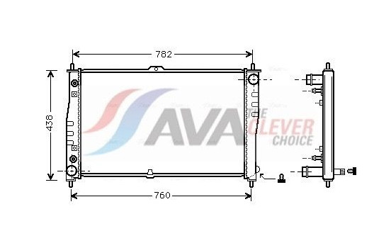 Radiator, engine cooling KAA2019 Ava Quality Cooling