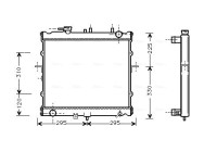 Radiator, engine cooling KAA2022 Ava Quality Cooling