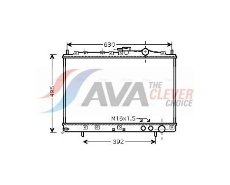 Radiator, engine cooling KAA2037 Ava Quality Cooling